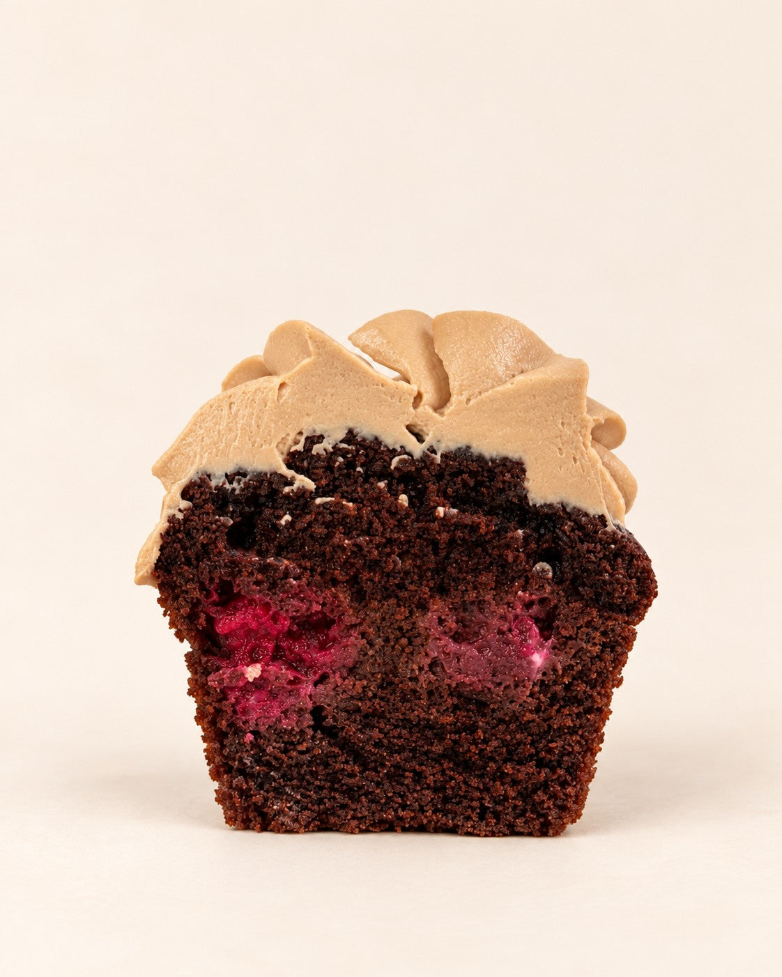 Muffin Chocolat - tahini de Batida - vue en coupe