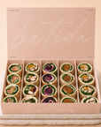 Assortiment de tortillas de saison de Batida - tortillas coupées en portions pour un service traiteur