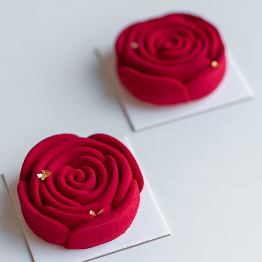 Monoporcja walentynkowa w kształcie róży