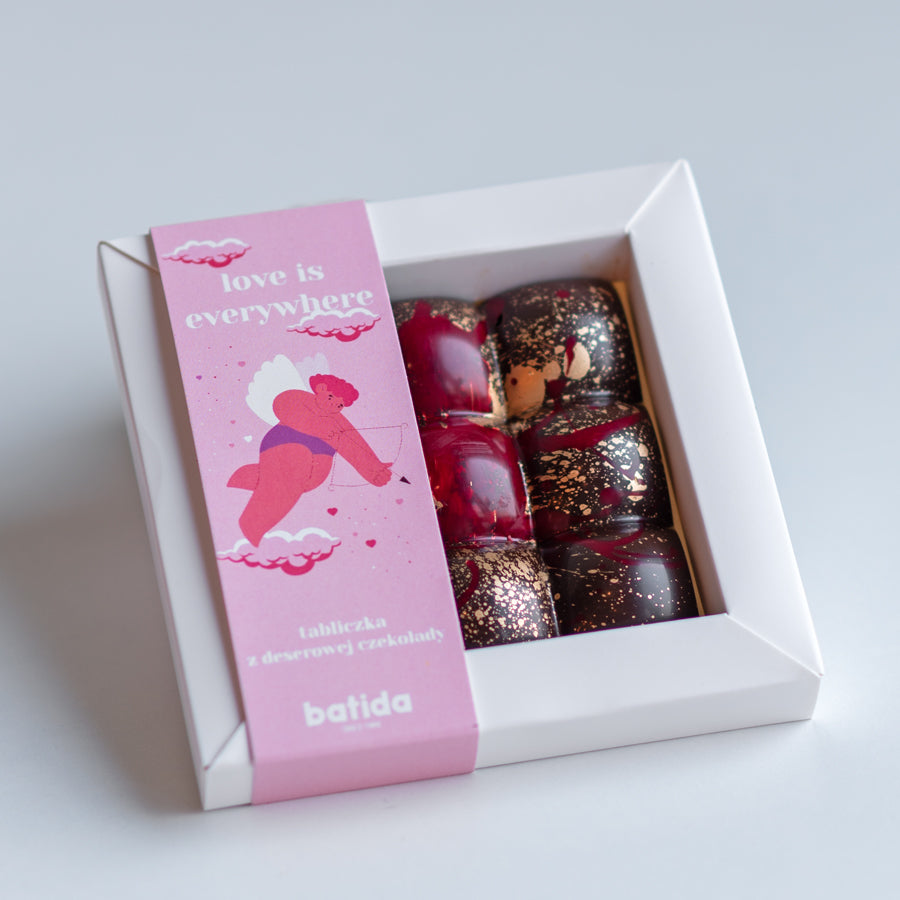 Walentynkowa tabliczka z deserowej, belgijskiej czekolady
