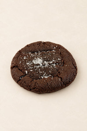 Double Chocolate Cookie with Salt by Batida - crumble cookie made with 100% cocoa, dark chocolate and sea salt