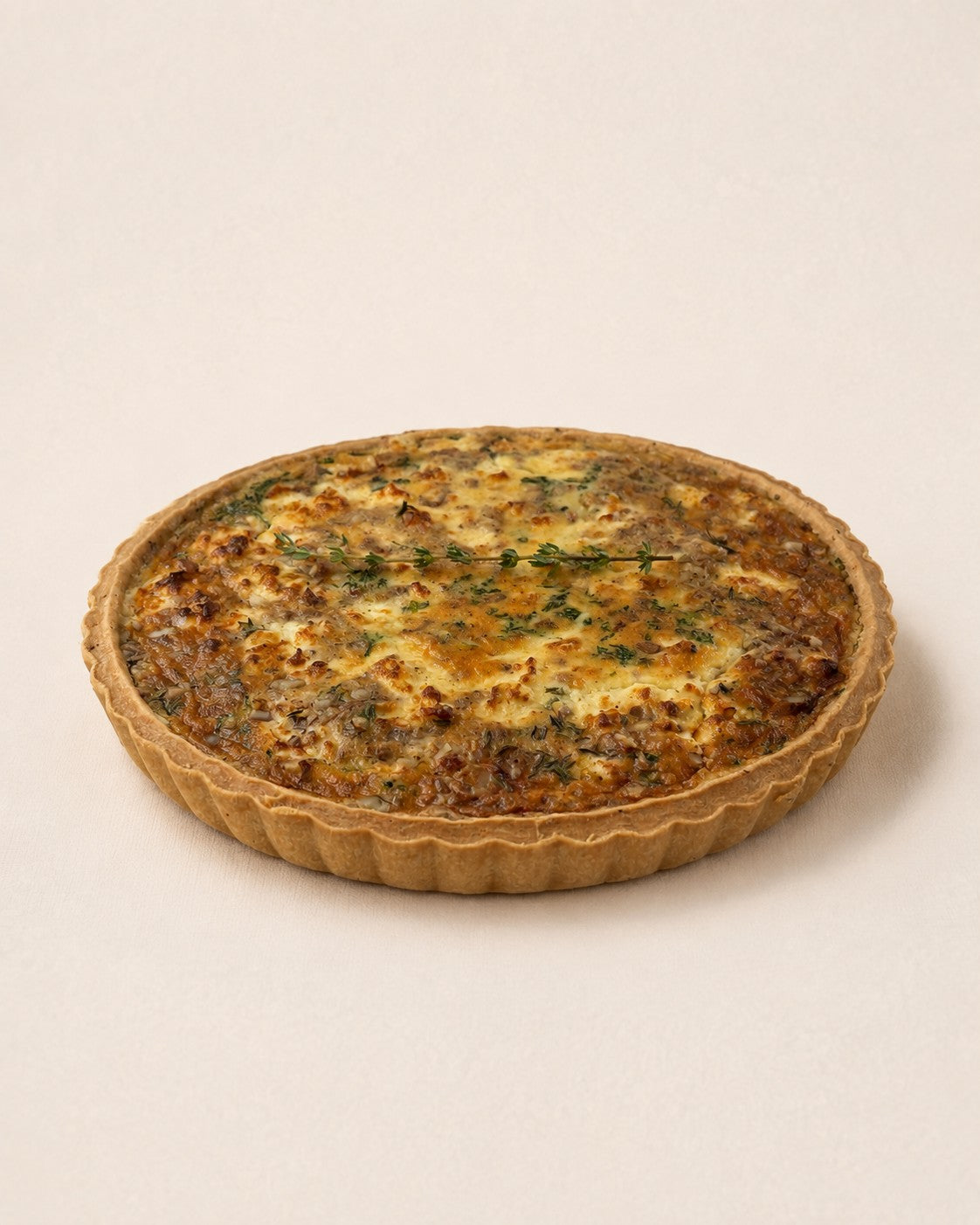 Quiche Spinat - Ziegenkäse - Walnüsse von Batida - ganze Tarte auf Butter-Mürbeteigboden