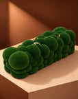 Bûche de Noël w zielonym zamszu ze złotem - świąteczny pieniek Batida