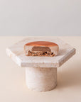 Batida Coffee bean - coffee mousse with Baileys liqueur, milk chocolate velvet coating and edible gold, close-up
