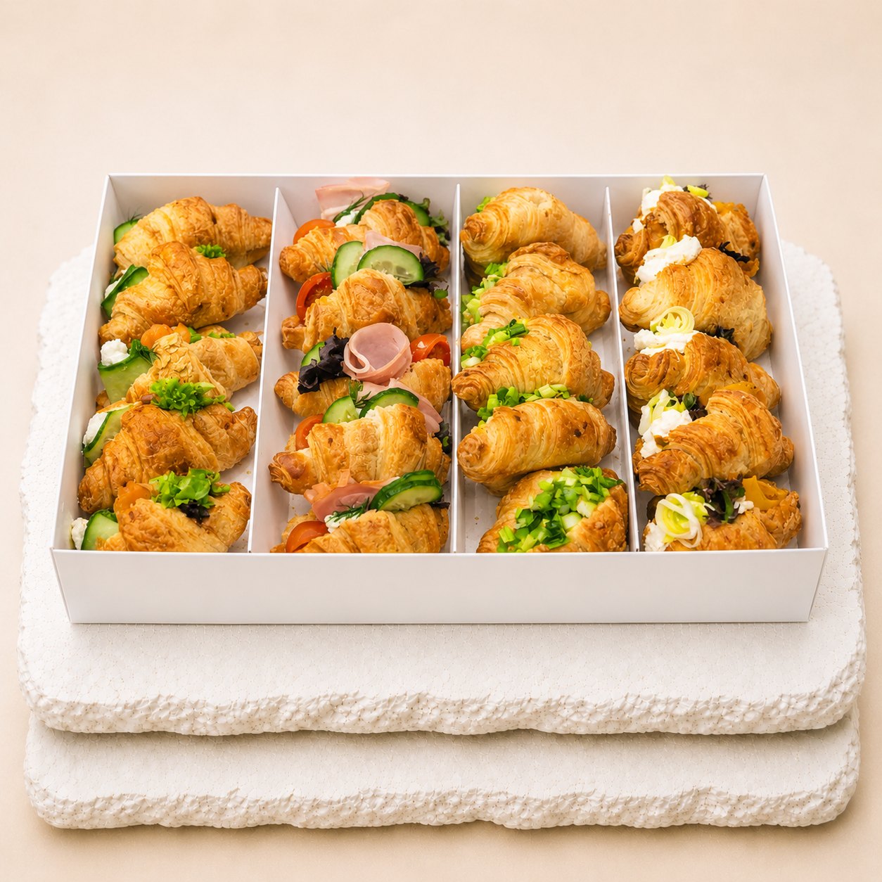 Set of savory croissants