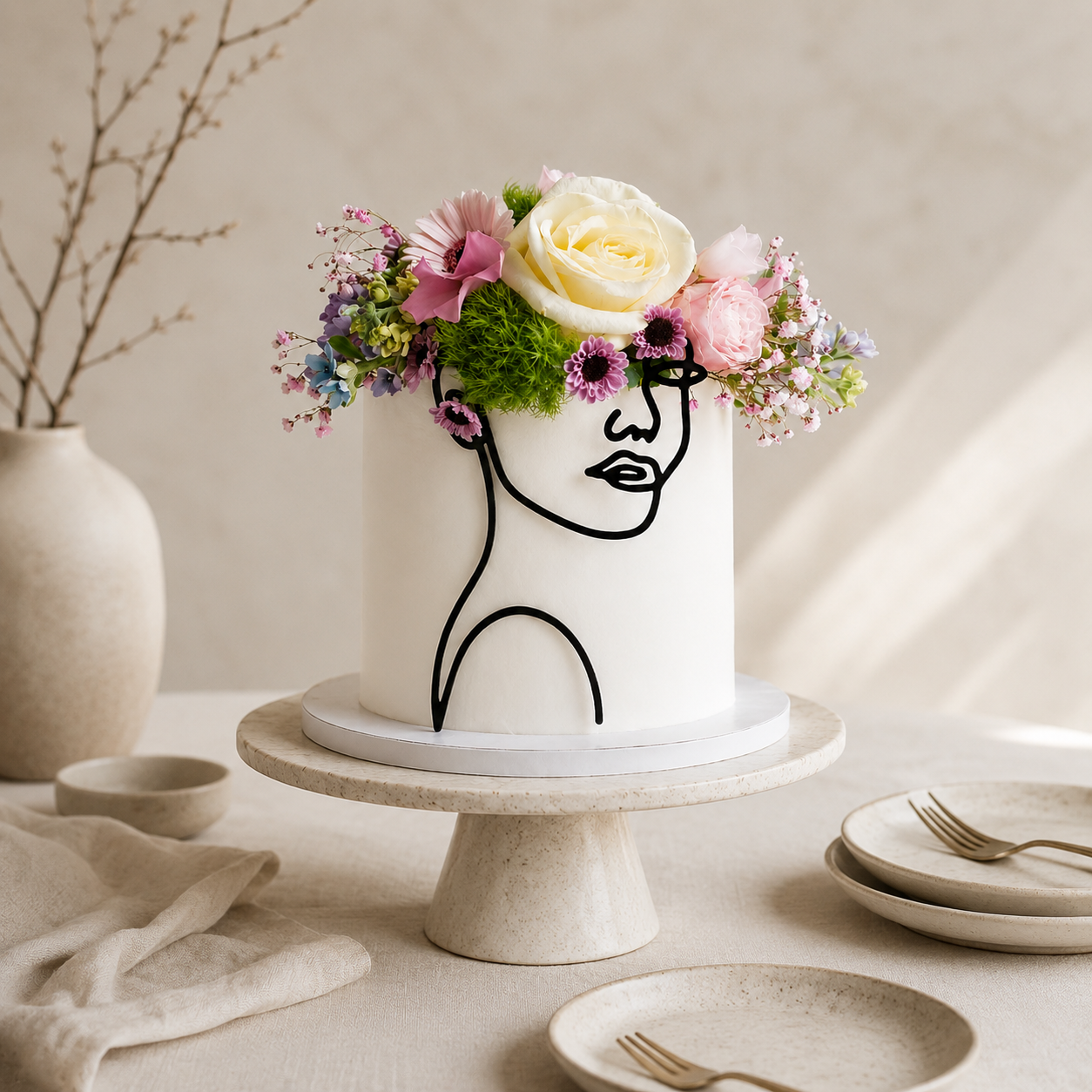 Торт Flower-power