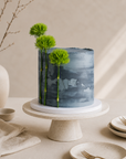 Minimalismus-Torte von Batida - minimalistische Torte mit grauer Creme