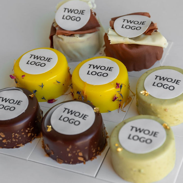 Individual portion with logo