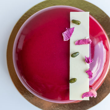 Blackcurrant mousse with lime