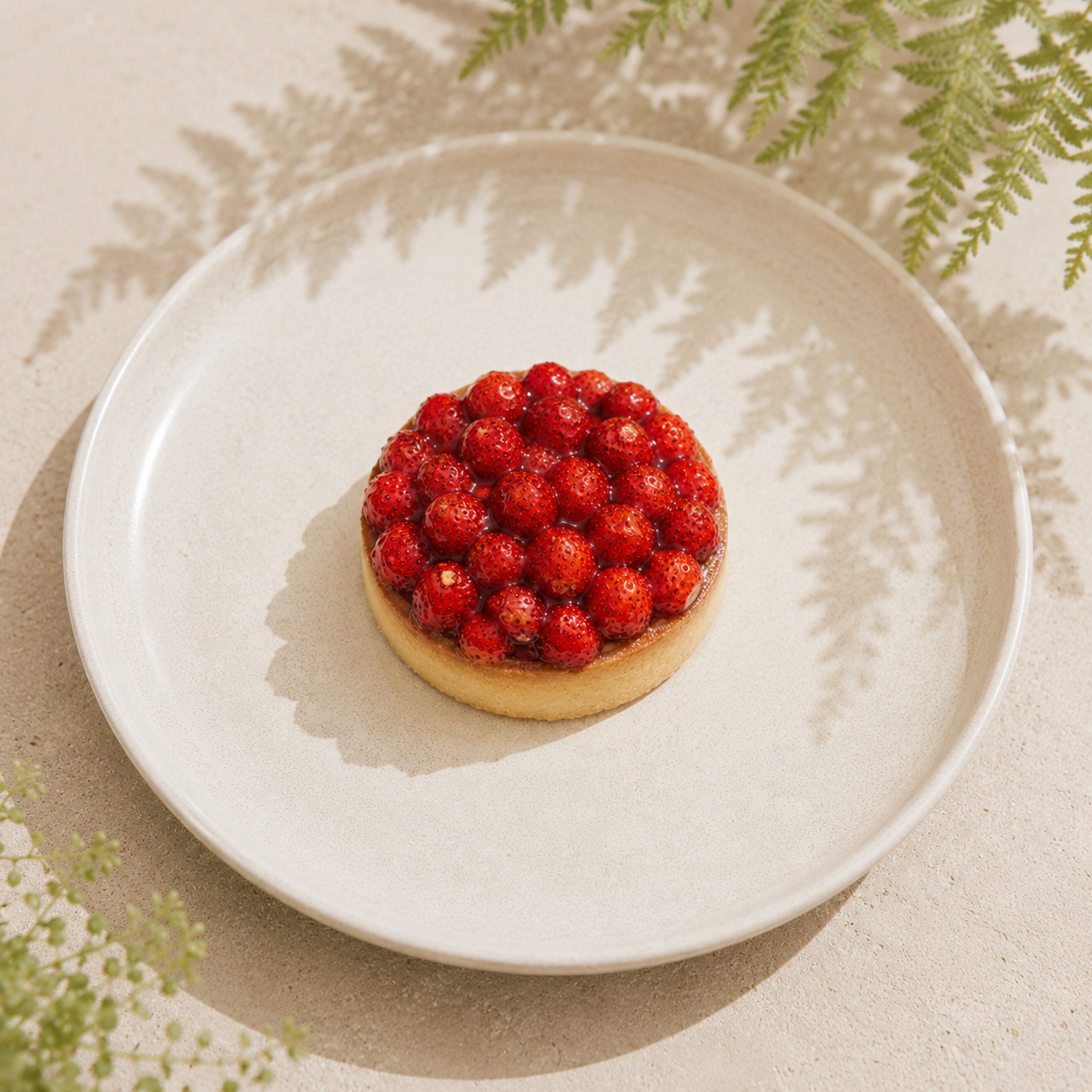 Wild strawberry tart