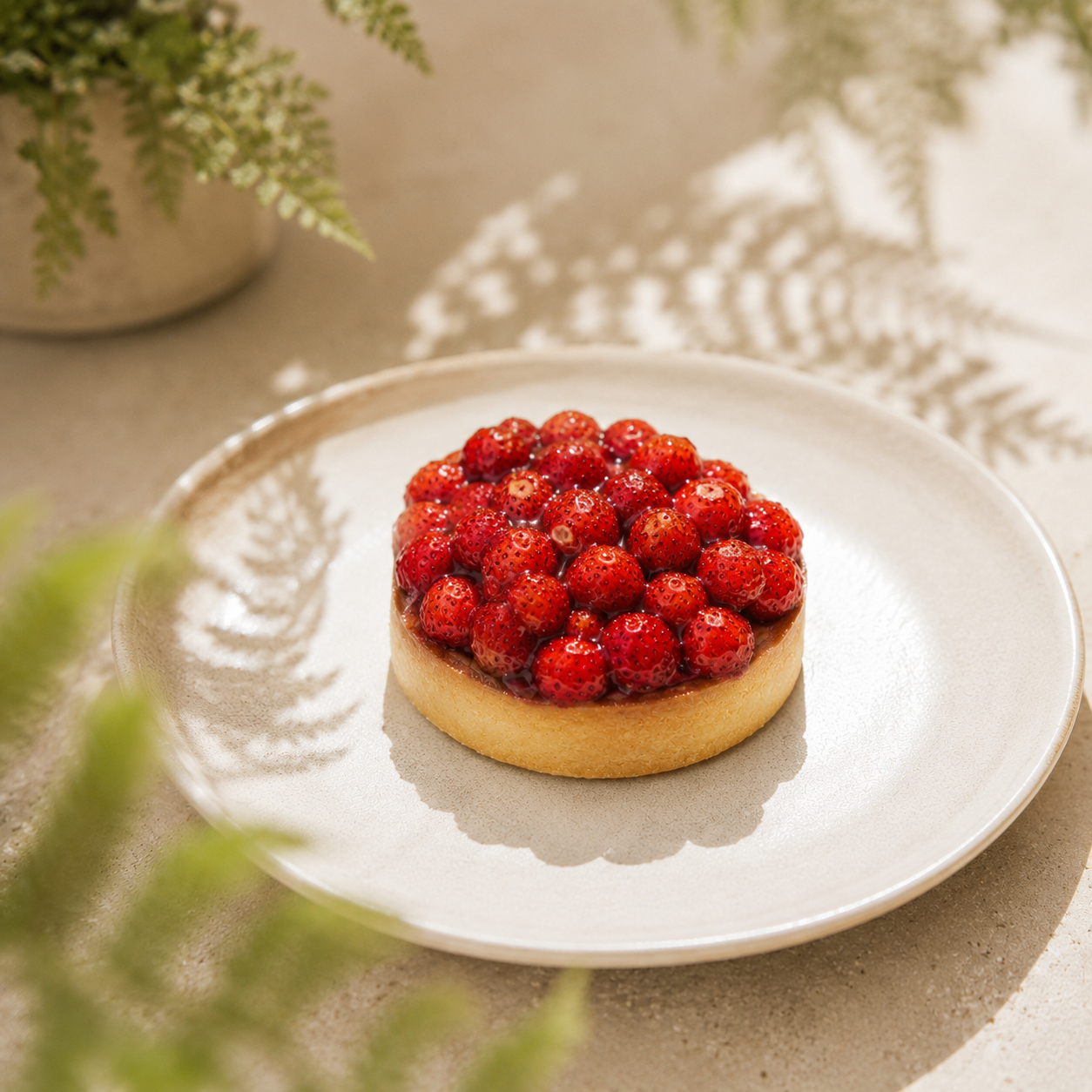 Wild strawberry tart