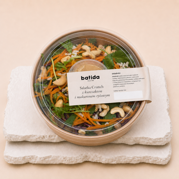 Salade croquante au poulet et aux nouilles de riz