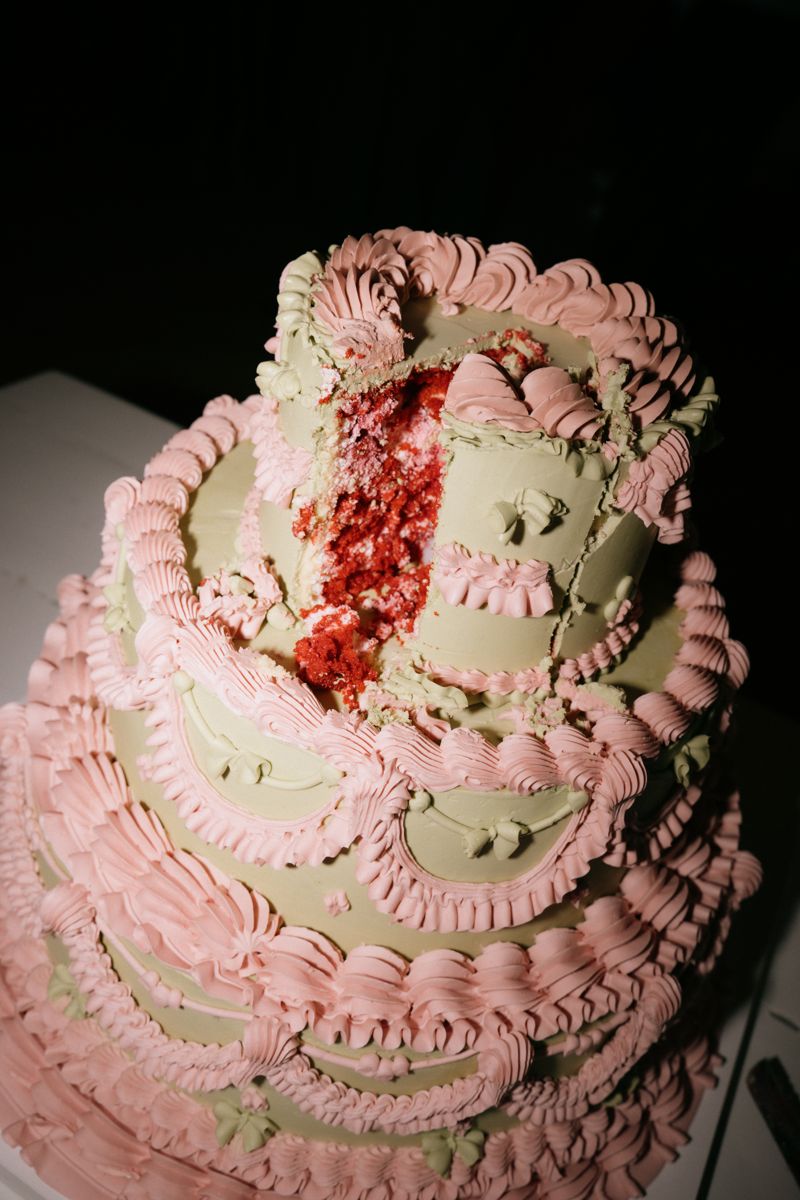 Pokrojony tort Red Velvet
