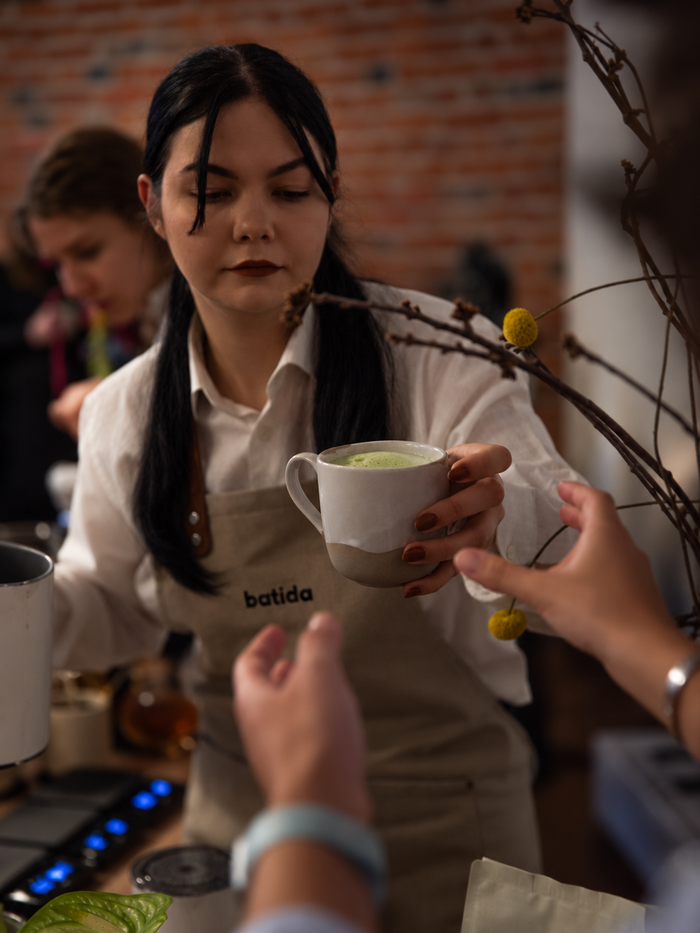 Matcha latte ze stacji Batidy