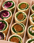 Assortiment de tortillas de saison de Batida - tortillas coupées en portions pour un service traiteur