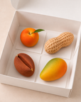 Set of viral individual desserts by Batida - Apricot, Coffee Bean, Mango and Peanut in a box