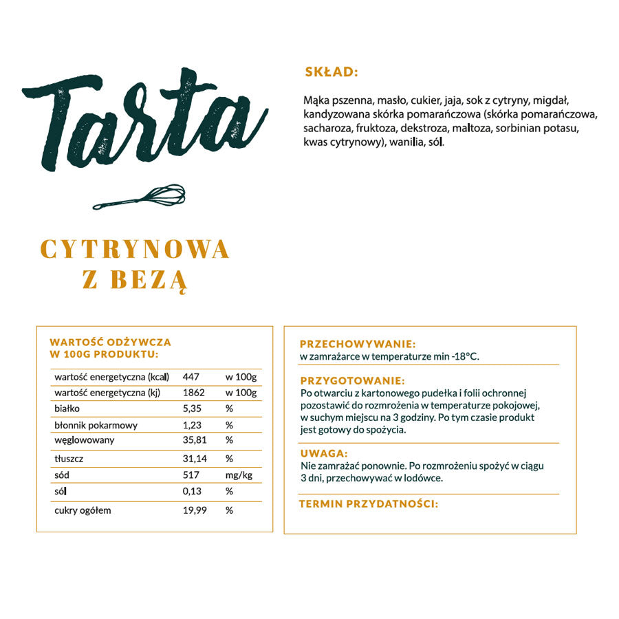 Mrożona tarta cytrynowa