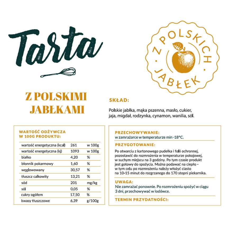 Mrożona tarta jabłkowa