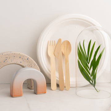 Plate and ecological cutlery